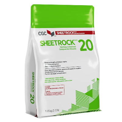 CGC Sheetrock 20, Patching Type Drywall Compound, 1.25 kg Bag