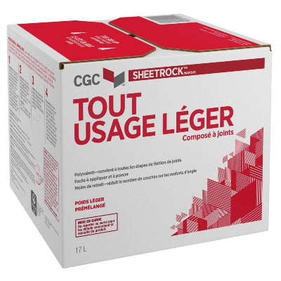 CGC Sheetrock All Purpose-Lite Drywall Compound, Ready-Mixed, 17 L Carton