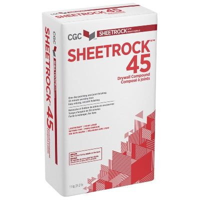 CGC Sheetrock 45, Setting-Type Drywall Compound, 11 kg Bag